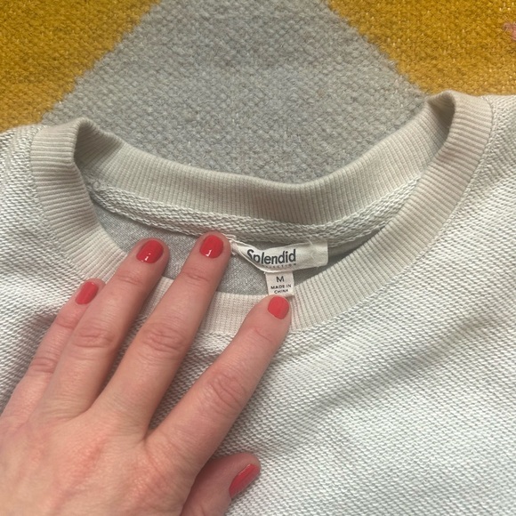 Splendid Cream Textured Knit Top - Picture 3 of 5